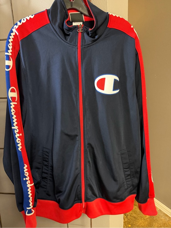 Champion Other - Champion Navy and Red Zip-Front Track Jacket